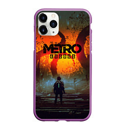 Чехол iPhone 11 Pro матовый Metro Exodus, цвет: 3D-фиолетовый