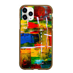 Чехол iPhone 11 Pro матовый КРАСКИ, цвет: 3D-коричневый