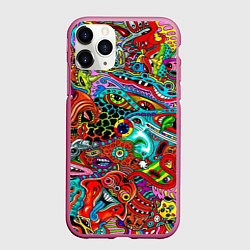 Чехол iPhone 11 Pro матовый Яркая абстракция bright abstraction