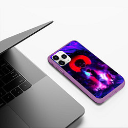 Чехол iPhone 11 Pro матовый МАГИЧЕСКАЯ БИТВА SUKUNA, цвет: 3D-фиолетовый — фото 2