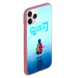 Чехол iPhone 11 Pro матовый Гию Томиока Kimetsu no Yaiba, цвет: 3D-малиновый — фото 2