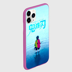 Чехол iPhone 11 Pro матовый Гию Томиока Kimetsu no Yaiba, цвет: 3D-фиолетовый — фото 2