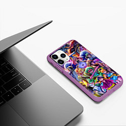 Чехол iPhone 11 Pro матовый ONE PIECE ВАН ПИС ПЕРСОНАЖИ, цвет: 3D-фиолетовый — фото 2