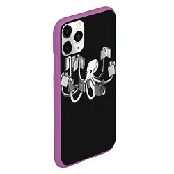 Чехол iPhone 11 Pro матовый Octopus Book, цвет: 3D-фиолетовый — фото 2