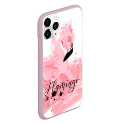 Чехол iPhone 11 Pro матовый Flamingo, цвет: 3D-розовый — фото 2