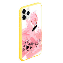 Чехол iPhone 11 Pro матовый Flamingo, цвет: 3D-желтый — фото 2