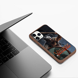 Чехол iPhone 11 Pro матовый Viking Valheim, цвет: 3D-коричневый — фото 2