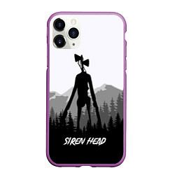 Чехол iPhone 11 Pro матовый SIREN HEAD DARK FOREST