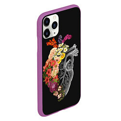 Чехол iPhone 11 Pro матовый Natural Heart Dual, цвет: 3D-фиолетовый — фото 2