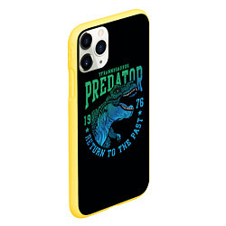 Чехол iPhone 11 Pro матовый Dino predator, цвет: 3D-желтый — фото 2