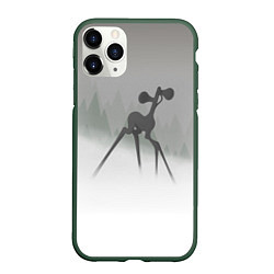 Чехол iPhone 11 Pro матовый Сиренеголовый олень, цвет: 3D-темно-зеленый