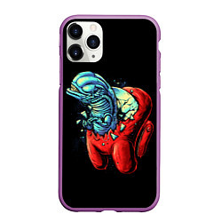 Чехол iPhone 11 Pro матовый Among Us Aliens