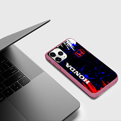 Чехол iPhone 11 Pro матовый HONDA, цвет: 3D-малиновый — фото 2