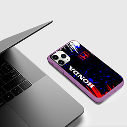 Чехол iPhone 11 Pro матовый HONDA, цвет: 3D-фиолетовый — фото 2