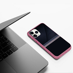 Чехол iPhone 11 Pro матовый Минимализм, цвет: 3D-малиновый — фото 2