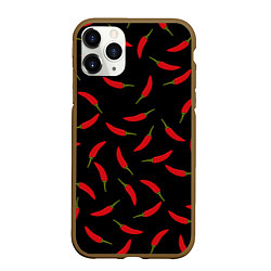 Чехол iPhone 11 Pro матовый Chili peppers