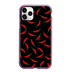 Чехол iPhone 11 Pro матовый Chili peppers