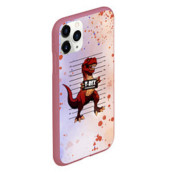 Чехол iPhone 11 Pro матовый Динозавр Преступник Z, цвет: 3D-малиновый — фото 2