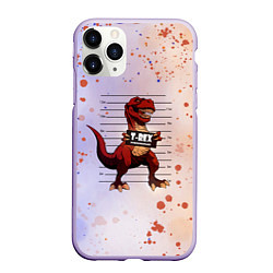 Чехол iPhone 11 Pro матовый Динозавр Преступник Z, цвет: 3D-светло-сиреневый