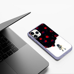 Чехол iPhone 11 Pro матовый Мысли космонавта про космос, цвет: 3D-светло-сиреневый — фото 2