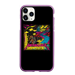 Чехол iPhone 11 Pro матовый Metallica Металика, цвет: 3D-фиолетовый