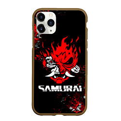 Чехол iPhone 11 Pro матовый SAMURAI CYBERPUNK 2077