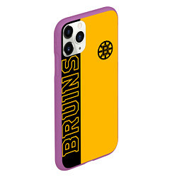 Чехол iPhone 11 Pro матовый NHL BOSTON BRUINS, цвет: 3D-фиолетовый — фото 2