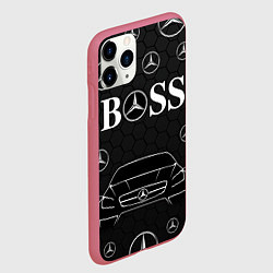 Чехол iPhone 11 Pro матовый BOSS MERCEDES-BENZ, цвет: 3D-малиновый — фото 2