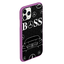 Чехол iPhone 11 Pro матовый BOSS MERCEDES-BENZ, цвет: 3D-фиолетовый — фото 2