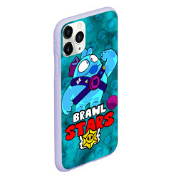 Чехол iPhone 11 Pro матовый Brawl StarsSqueak, цвет: 3D-светло-сиреневый — фото 2