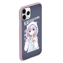 Чехол iPhone 11 Pro матовый Чино Кафу Chino Kafuu, цвет: 3D-розовый — фото 2