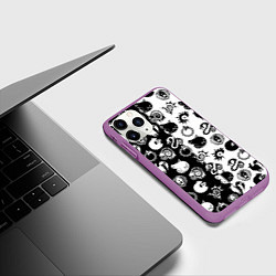 Чехол iPhone 11 Pro матовый ЭМБЛЕМЫ МАГИЧЕСКАЯ БИТВА JK, цвет: 3D-фиолетовый — фото 2