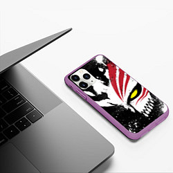 Чехол iPhone 11 Pro матовый БЛИЧ МАСКА BLEACH, цвет: 3D-фиолетовый — фото 2