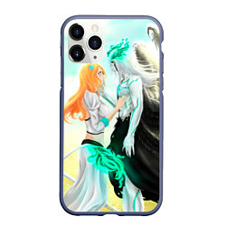 Чехол iPhone 11 Pro матовый Bleach Grimmjow and Orihime, цвет: 3D-серый