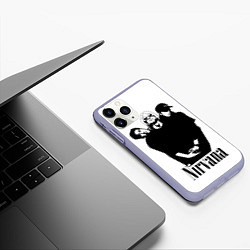 Чехол iPhone 11 Pro матовый Nirvana Группа, цвет: 3D-светло-сиреневый — фото 2
