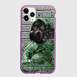 Чехол iPhone 11 Pro матовый Сталкер Метро, цвет: 3D-фиолетовый