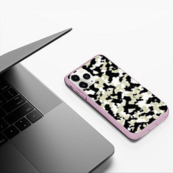 Чехол iPhone 11 Pro матовый Холодный камуфляж, цвет: 3D-розовый — фото 2