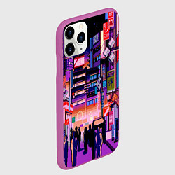 Чехол iPhone 11 Pro матовый Переулок Токио, цвет: 3D-фиолетовый — фото 2
