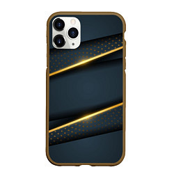 Чехол iPhone 11 Pro матовый 3D luxury gold