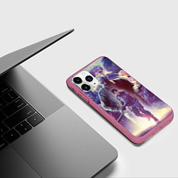 Чехол iPhone 11 Pro матовый Resident Evil 25-летие, цвет: 3D-малиновый — фото 2