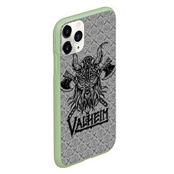 Чехол iPhone 11 Pro матовый Valheim Viking dark, цвет: 3D-салатовый — фото 2