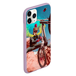 Чехол iPhone 11 Pro матовый Riders Republic, цвет: 3D-сиреневый — фото 2