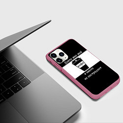 Чехол iPhone 11 Pro матовый Дайте кофе, цвет: 3D-малиновый — фото 2
