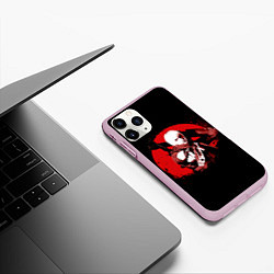 Чехол iPhone 11 Pro матовый Кровавый Данте, цвет: 3D-розовый — фото 2