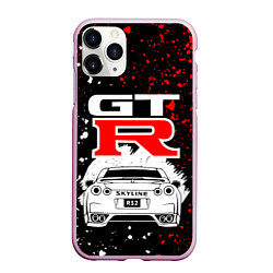 Чехол iPhone 11 Pro матовый NISSAN GT-R НИССАН GTR, цвет: 3D-розовый