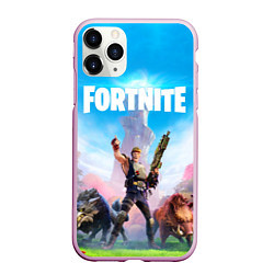 Чехол iPhone 11 Pro матовый Fortnite Новая Глава, цвет: 3D-розовый