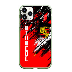 Чехол iPhone 11 Pro матовый PORSCHE ПОРШЕ ГРАНЖ, цвет: 3D-салатовый