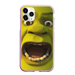 Чехол iPhone 11 Pro матовый Shrek is Yelling, цвет: 3D-розовый