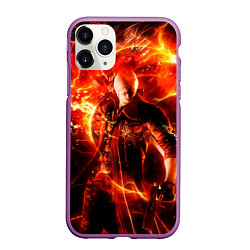 Чехол iPhone 11 Pro матовый Данте в огне, цвет: 3D-фиолетовый