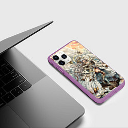 Чехол iPhone 11 Pro матовый Anime angel, цвет: 3D-фиолетовый — фото 2